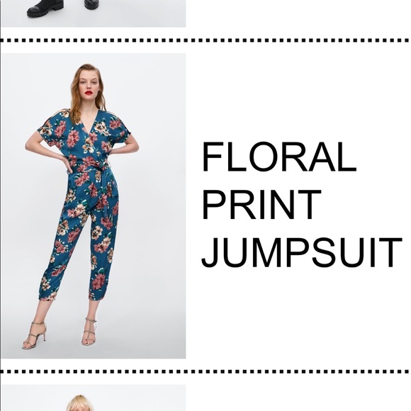 Floral print jumpsuit (size xs) from Zara - Picture 5 of 5